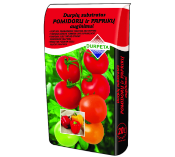 Durpių substratas pomidorams/paprikoms, 20 l